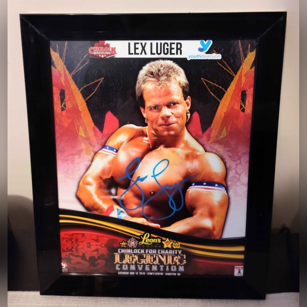Lex Luger Autographed 8x10 Photo and Brand new Lex Luger Ultimate Edition Figure - Picture 2 of 6